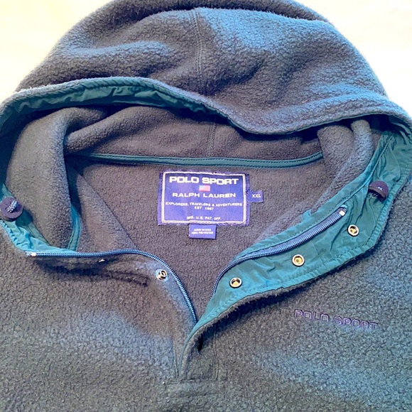 Polo Sport Green Hooded Pullover - Picture 3 of 3